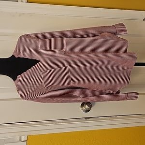 CAbi stripped long sleeve blouse size M